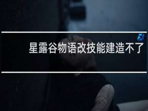 星露谷物语改技能建造不了