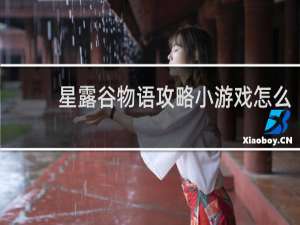 星露谷物语攻略小游戏怎么