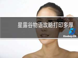 星露谷物语攻略打印多厚