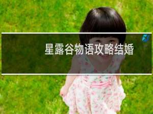 星露谷物语攻略结婚