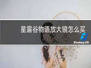 星露谷物语放大镜怎么买