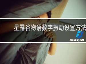 星露谷物语数字振动设置方法