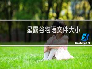 星露谷物语文件大小