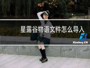 星露谷物语文件怎么导入