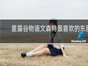 星露谷物语文森特最喜欢的东西