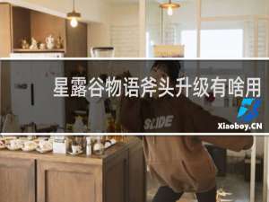 星露谷物语斧头升级有啥用