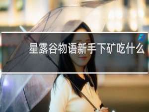 星露谷物语新手下矿吃什么