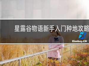 星露谷物语新手入门种地攻略