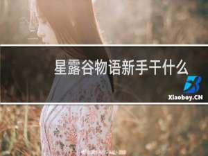 星露谷物语新手干什么