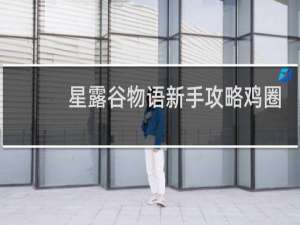 星露谷物语新手攻略鸡圈