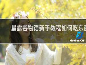 星露谷物语新手教程如何吃东西