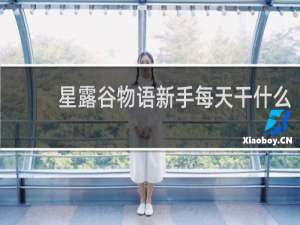 星露谷物语新手每天干什么