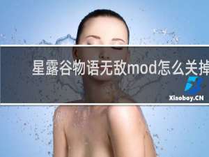 星露谷物语无敌mod怎么关掉
