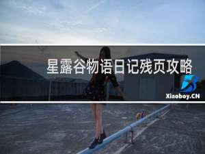 星露谷物语日记残页攻略