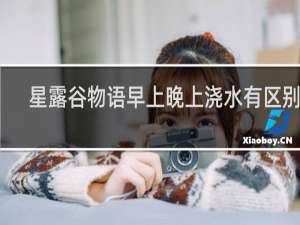 星露谷物语早上晚上浇水有区别吗