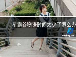 星露谷物语时间太少了怎么办