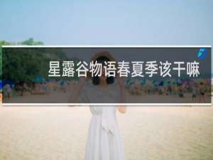 星露谷物语春夏季该干嘛