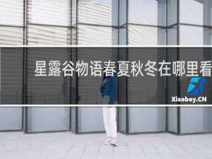 星露谷物语春夏秋冬在哪里看