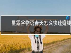 星露谷物语春天怎么快速赚钱