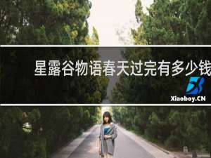 星露谷物语春天过完有多少钱