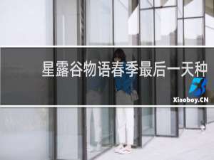 星露谷物语春季最后一天种