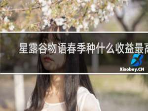 星露谷物语春季种什么收益最高
