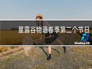 星露谷物语春季第二个节日