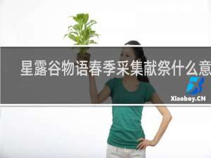 星露谷物语春季采集献祭什么意思