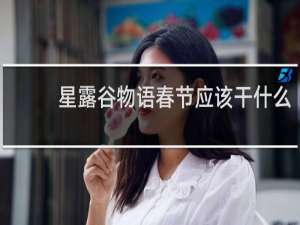 星露谷物语春节应该干什么