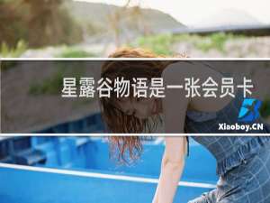 星露谷物语是一张会员卡