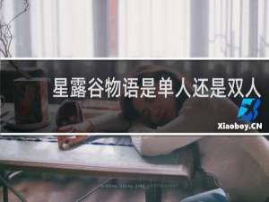 星露谷物语是单人还是双人