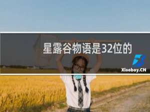 星露谷物语是32位的