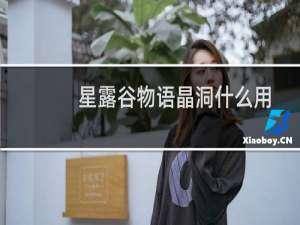 星露谷物语晶洞什么用