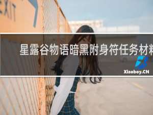 星露谷物语暗黑附身符任务材料