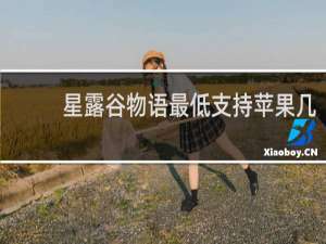 星露谷物语最低支持苹果几