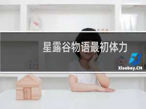 星露谷物语最初体力