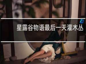 星露谷物语最后一天灌木丛