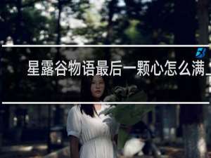 星露谷物语最后一颗心怎么满上