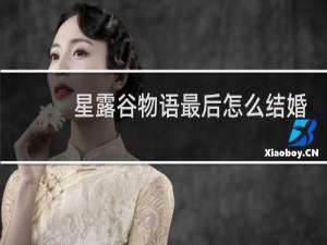 星露谷物语最后怎么结婚