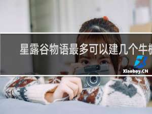星露谷物语最多可以建几个牛棚