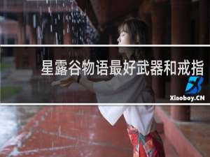 星露谷物语最好武器和戒指