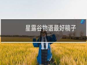 星露谷物语最好稿子