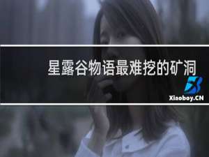 星露谷物语最难挖的矿洞