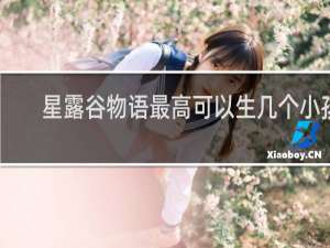 星露谷物语最高可以生几个小孩