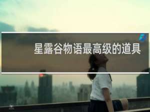 星露谷物语最高级的道具