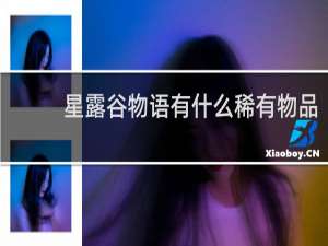 星露谷物语有什么稀有物品