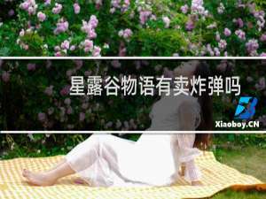 星露谷物语有卖炸弹吗