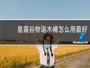 星露谷物语木桶怎么用最好