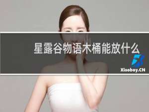 星露谷物语木桶能放什么