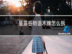 星露谷物语木牌怎么拆